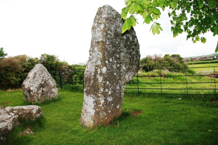 A standing stone at Stanton Drew Stone Circle.